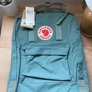 NWT Fjallraven Kanken backpack “frost green”